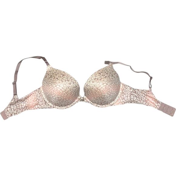 Fabulous by Victoria's Secret Plunge Padded Push-Up Bra Pink Mauve 34D - Picture 5 of 7